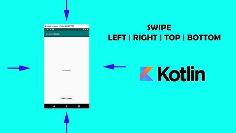 Android Kotlin Tutorial - Gestures | Swipe - LEFT, RIGHT, TOP, DOWN