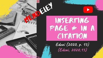 09 How to Insert Page numbers in a citation for APA, Havard, IEEE & many more styles in Mendeley