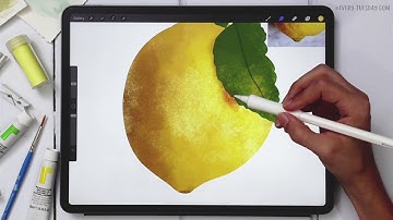 Paint a Watercolor Lemon in Procreate