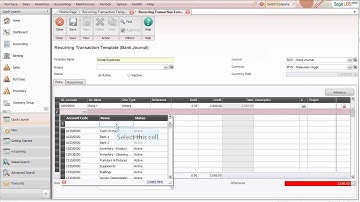 Recurring Entry - Setup