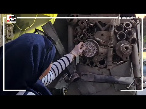 أمنيه فنانة من نوع خاص تستخدم الحديد لعمل أجمل التصميمات والنتيجة تحف فنية