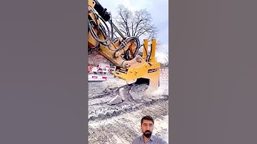 How to remove old railway tracks using a huge machine #trending #machinery #excavator #viral #shorts