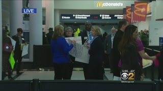 Protests Continue Monday At O'Hare In Response To Travel Ban