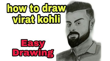 How to draw Virat Kohli | Easy drawing | Hair and Beard.....