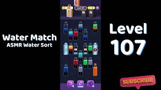 Water Match Level 107 Walkthrough 💧🎮 | Water Match ASMR Water Sort | Solutionguruji