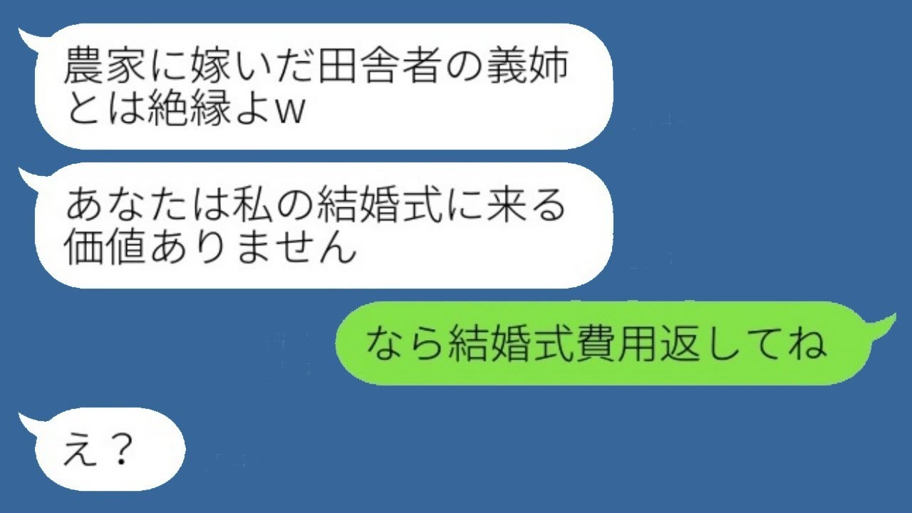 農家に嫁いだ私を貧乏だと勘違いして結婚式に招待しない弟の嫁。「田舎出身の義姉とは縁を切るわw」と言っていた彼女に、私の本当の姿を伝えた時の反応が面白かったwww