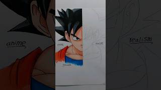 رسمت غوكو بأسلوب الأنمي #art #drawing #anime  #dragonball