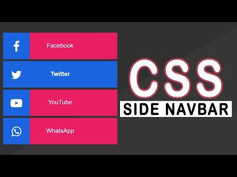 CSS Side Navbar With Hover Effect - Side Navbar Tutorial [with SOURCE CODE]