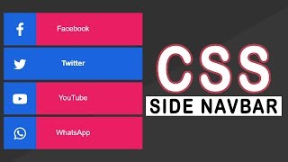 CSS Side Navbar With Hover Effect - Side Navbar Tutorial [with SOURCE CODE]