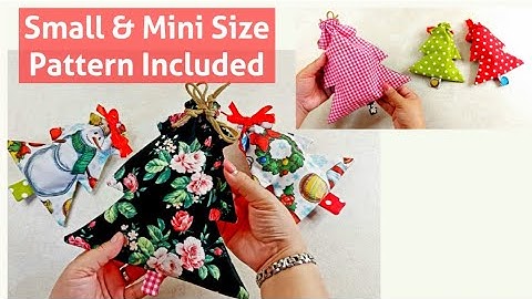 LOOK HOW I MAKE CHRISTMAS TREE DRAWSTRING BAG AS SPECIAL GIFT BAG SUPER EASY METHOD #diybag 