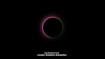 Loader Gradient Animation for Your Website | Using HTML & CSS | [Coly💜 Developer Code]