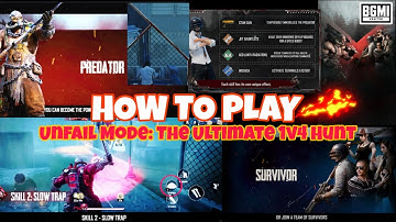 BGMI Unfail Mode Explained 🔥 Predator vs Survivors | Full Guide & Gameplay 2025 #UNFAIL
