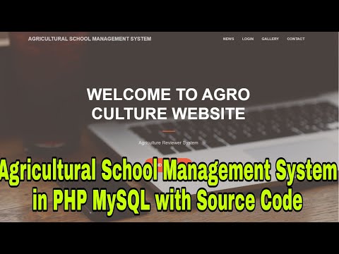 Agricultural School Management System in PHP MySQL with Source Code