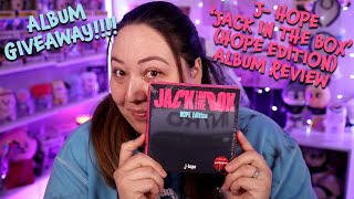 J Hope 'Jack In The Box' (Hope Edition) Album Review & GIVEAWAY!! #jhope #bts #giveaway #reaction