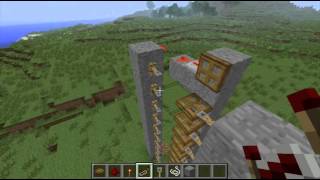 Minecraft Tutorial - Simple Trapdoor Elevator