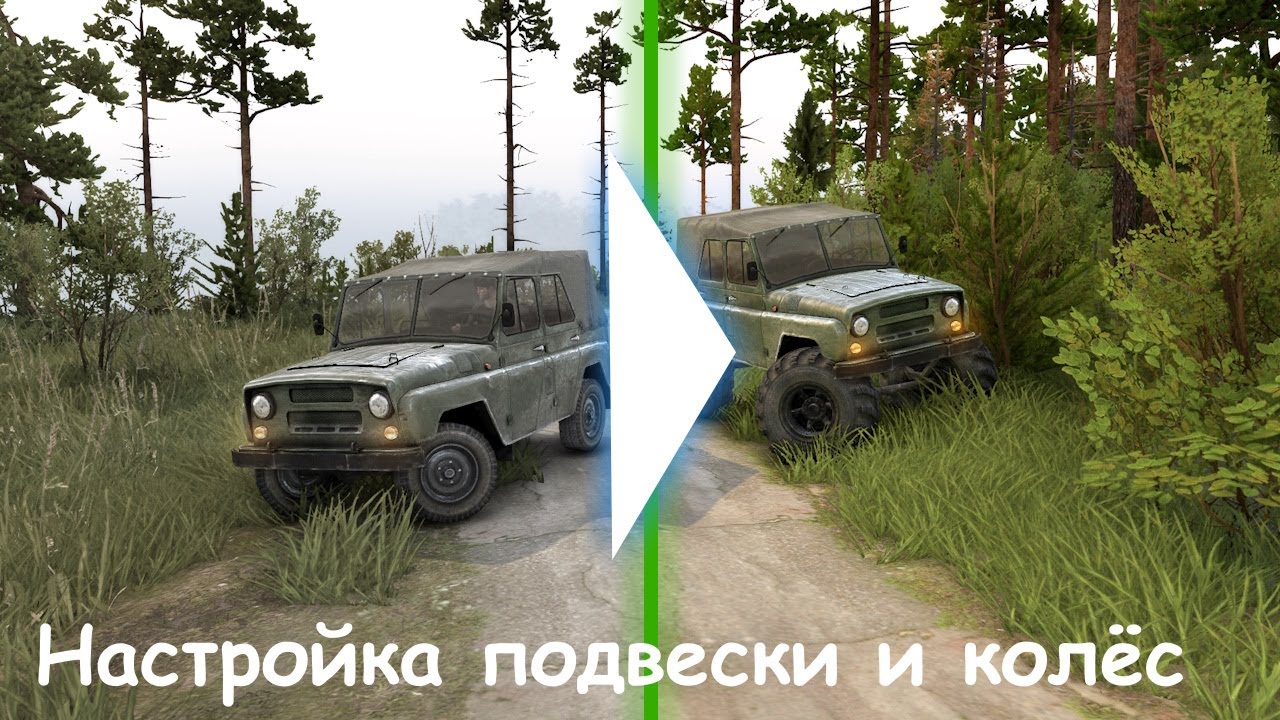 SpinTires | Как настроить колёса и подвеску | Описание всех параметров