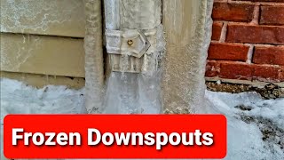 How & Why Downspouts Freeze in Northern Climates [ What to Do ] Gutter Drain, Roof Drain, Home DIY