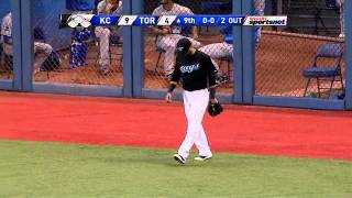 2011/08/25 Bautista's leaping catch