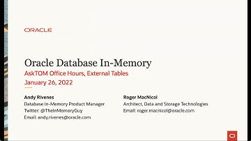 Database In-Memory External Tables