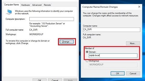 วิธีการ Join Domain Active Directory ใน Windows Server 2016