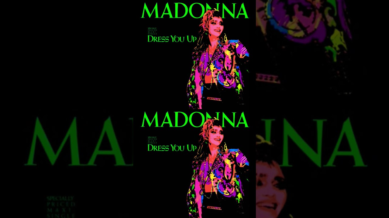 colorful maxi formal dress Madonna