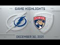 NHL Highlights | Lightning vs. Panthers - Dec 30, 2021