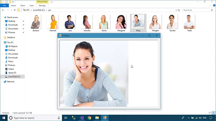 C# Tutorial - Drag and drop images into a PictureBox | FoxLearn