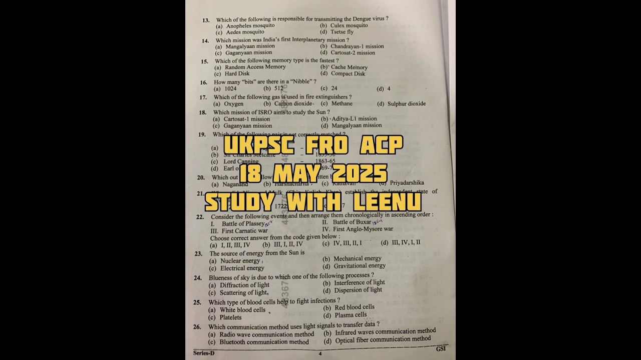 Ukpsc fro acp 18 may paper || 