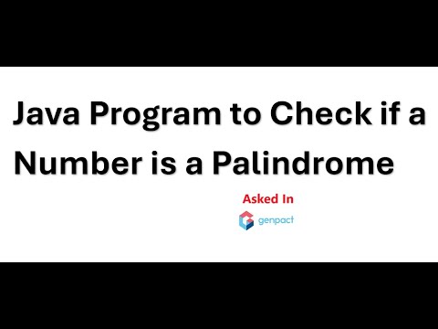 Java Program to Check if a Number is a Palindrome or not || Java ...