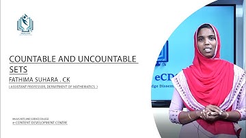 Countable and Uncountable Sets. BSc Mathematics (Calicut University)