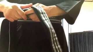 居合   角帯   一文字    帯の締め方