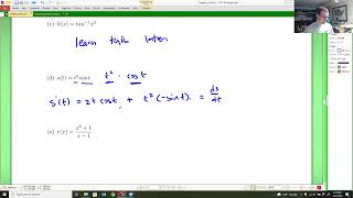Calc II Review - Derivative (4) - Differentiation Examples