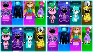 Poppy Playtime 3 Pinky Pig vs CatNap vs CraftyCorn vs Kichen Chiken vs Tv Woman - Tiles Hop EDM Rush