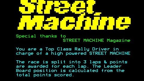 Street Machine Review for the Acorn BBC Micro by John Gage