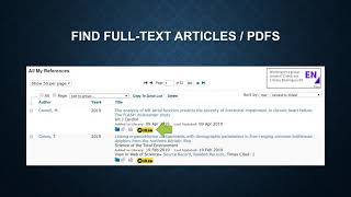 EndNote Basic Part 3: Attaching PDFs and Finding Full-text Articles