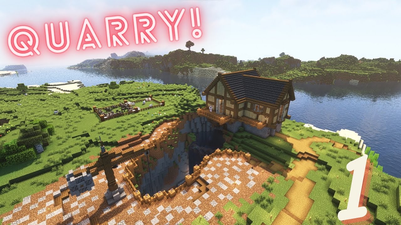 Minecraftquarry I Built a Quarry in Minecraft!! - Survival E01 - YouTube