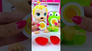 ASMR Unboxing Minnie Mouse & Pororo Egg Watermelon Toy | Satisfying ASMR Kitchen Unboxing #shorts