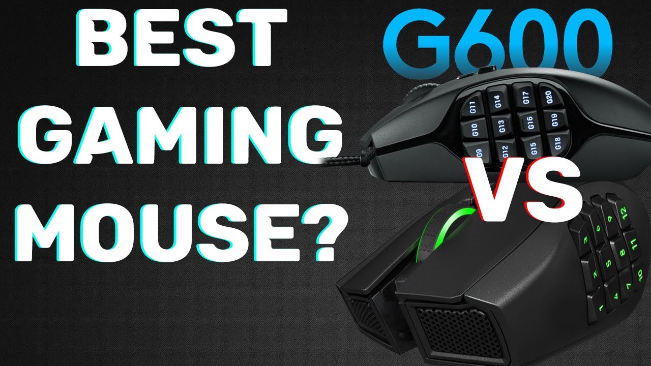 Logitech G600 MMO Gaming vs Razer Naga X Side-by-Side Mouse Comparison 