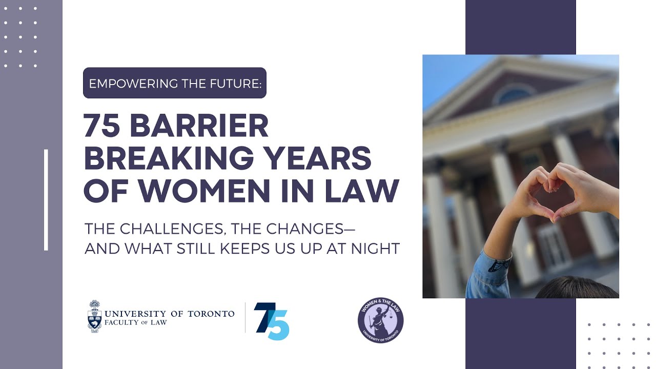 Empowering the future: 75 barrier breaking years of Women in Law - YouTube