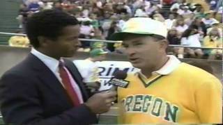 Halftime interview with Oregon head coach Rich Brooks during WSU-Oregon 9-07-91
