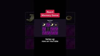 React Memory Game - Series Preview #shorts