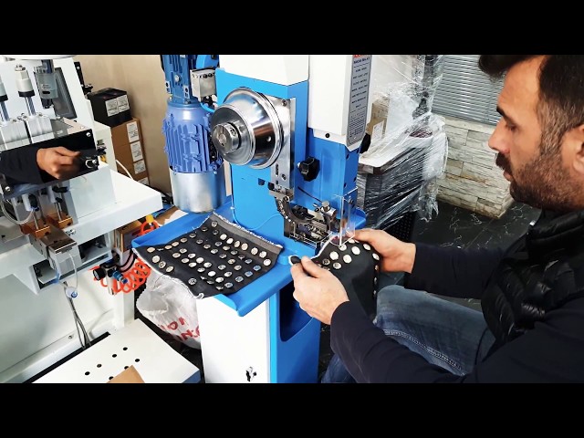 Çatal Çivili Düğme Çakma makinası
