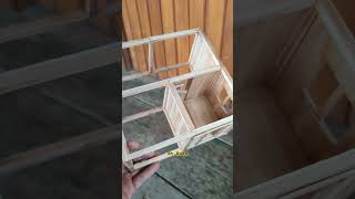 Tiny Stick House Creation #DIYCraft #MiniArt #HandmadeProject #IceStickBuild