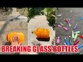 Breaking Glass Bottles &amp; Balloon Drops 💥Crushing Crunchy &amp; Soft Things!#asmr #satisfying