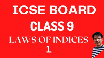 Laws of Indices | ICSE class 9 | Ex- 7 A | selina solutions| Qno.1