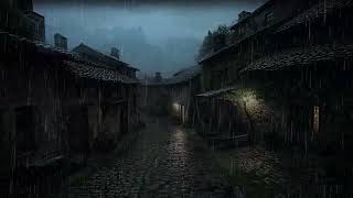 Small Wooden Cabin Glowing Warmly In Misty Wet Woods Beneath A Vast Sky For Sleep And Calm