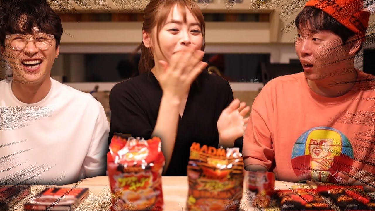 일본 매운음식 5개 한번에 먹고 사망할 뻔 했습니다. (With 오구라유나,에드머)