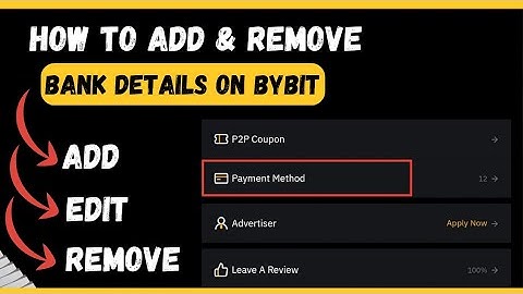 How to add,edit or remove your bank account on Bybit - Add your bank details on Bybit App
