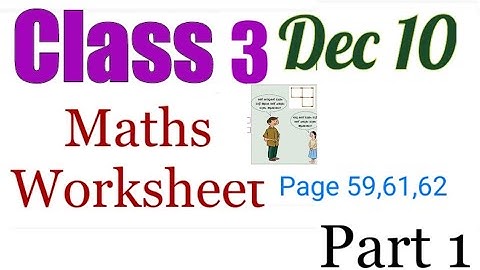 Class 3 Maths worksheet December 10|December 10| kite victers std 3 Maths class|part 1