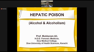 Alcohol | Hepatic Poisons | Forensic Medicine